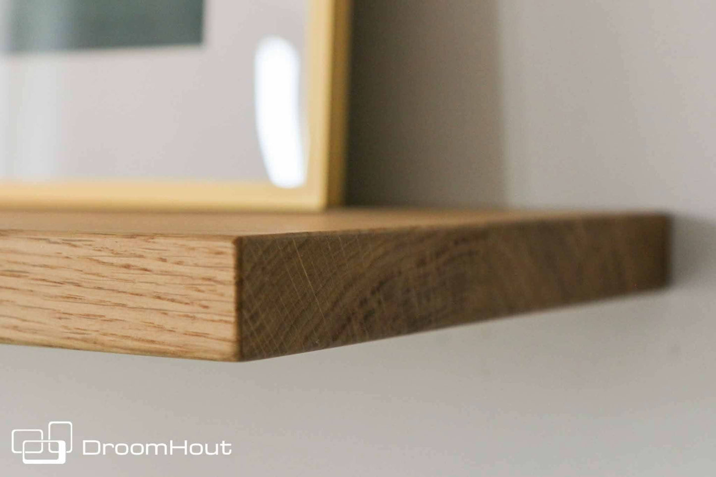 Houten wandplank  (rechte rand, rechte hoek)