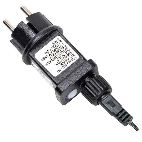 Lichtstring ijspegel meerkleurig 6 x 0.6 meter (3+3x0.6m ) - 12 LED slingers | sproeidicht IP44 - koppelbaar (max 5) | 230VAC - 24V | met afstandsbediening