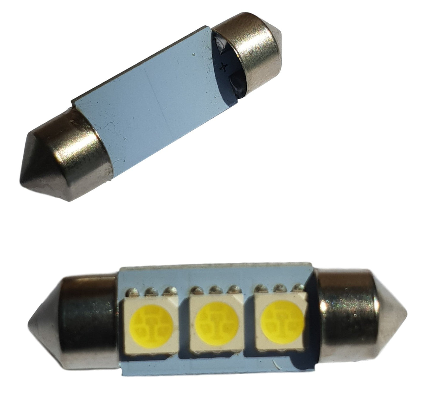 C5W 36mm autolamp 2 stuks | LED festoon | 3-SMD daglichtwit 6000K | 12 Volt DC