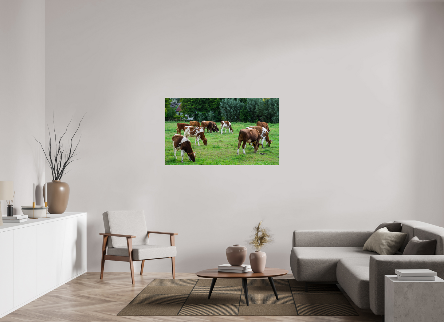 Koeien in de Wei Print | Boerderij Muurkunst (Photo Print On Fuji Crystal DP II)