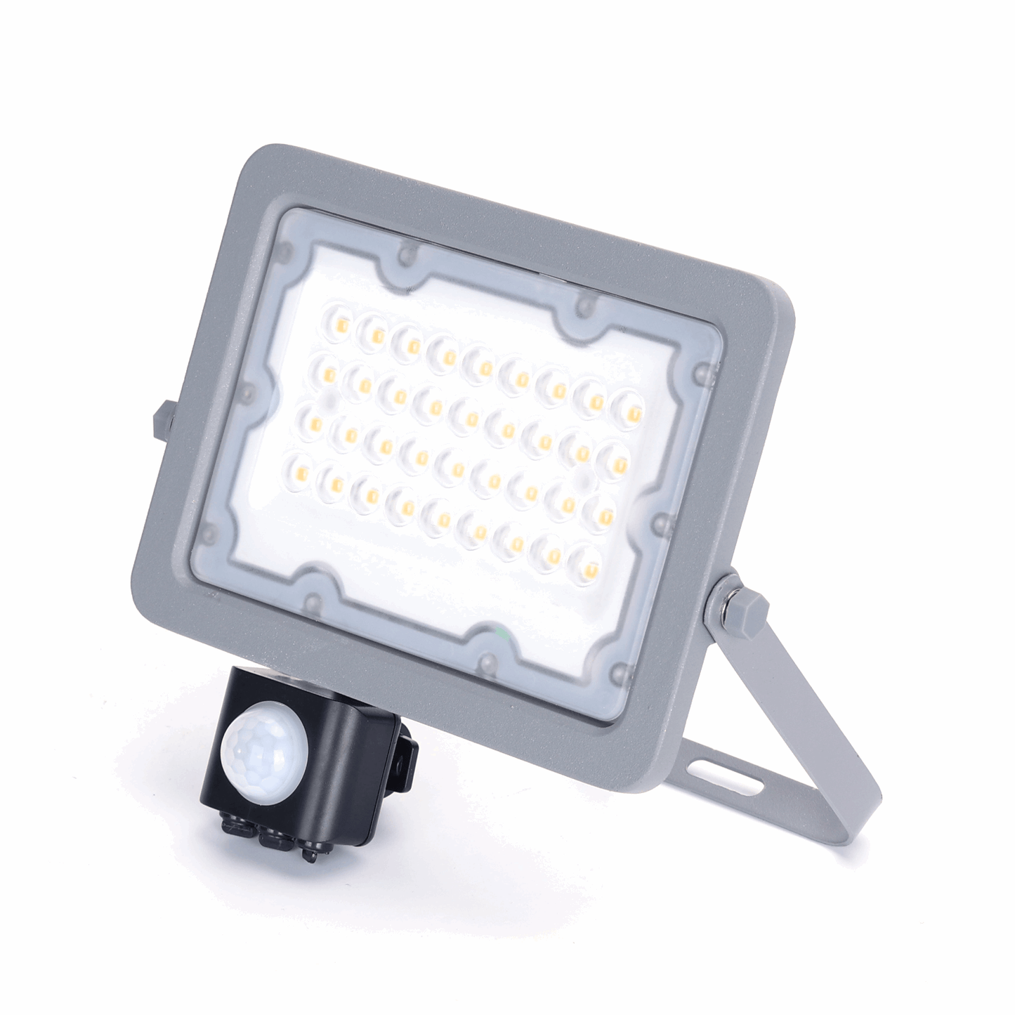 Buitenlamp grijs 4000K | LED 30W=270W halogeen schijnwerper | IR sensor | waterdicht IP65