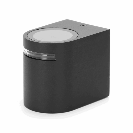 Buitenlamp rond zwart | enkele GU10 lampvoet voor één spot | waterdicht IP54