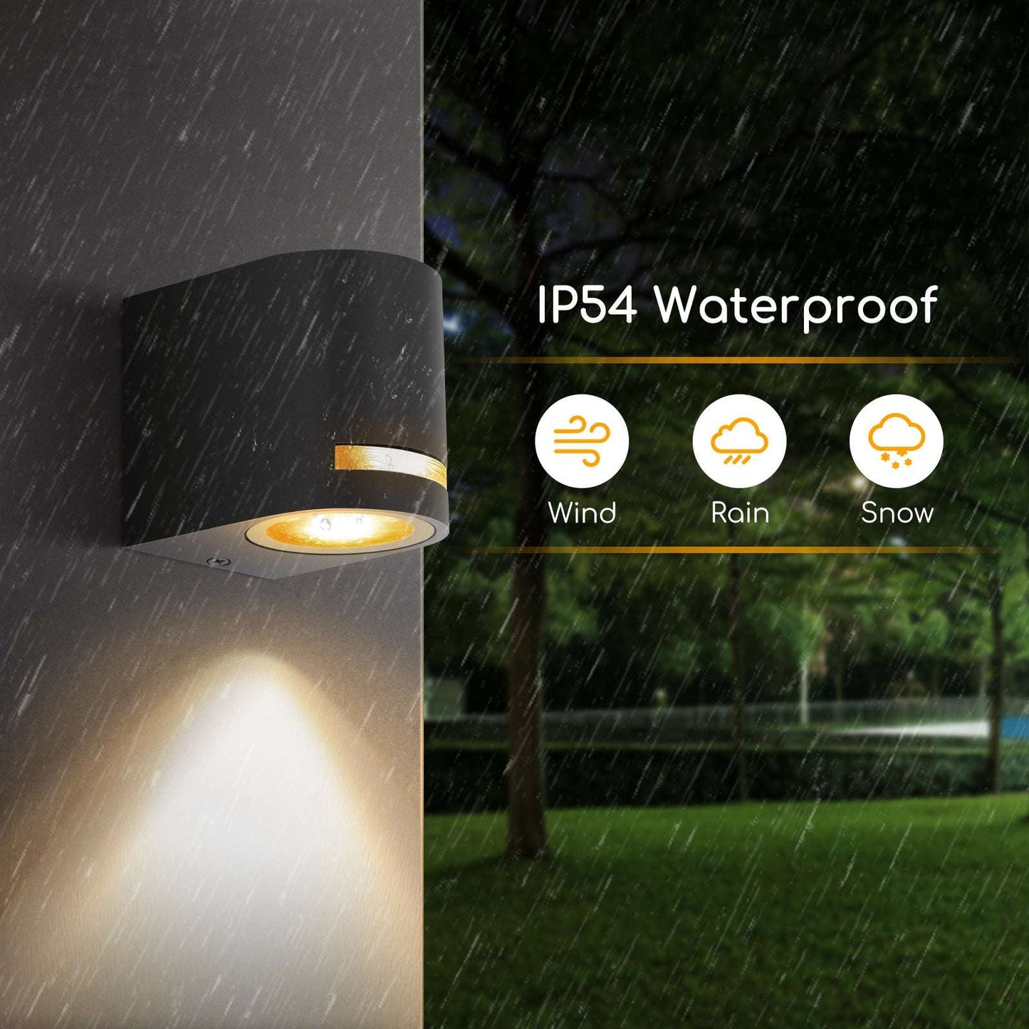 Buitenlamp rond zwart | enkele GU10 lampvoet voor één spot | waterdicht IP54
