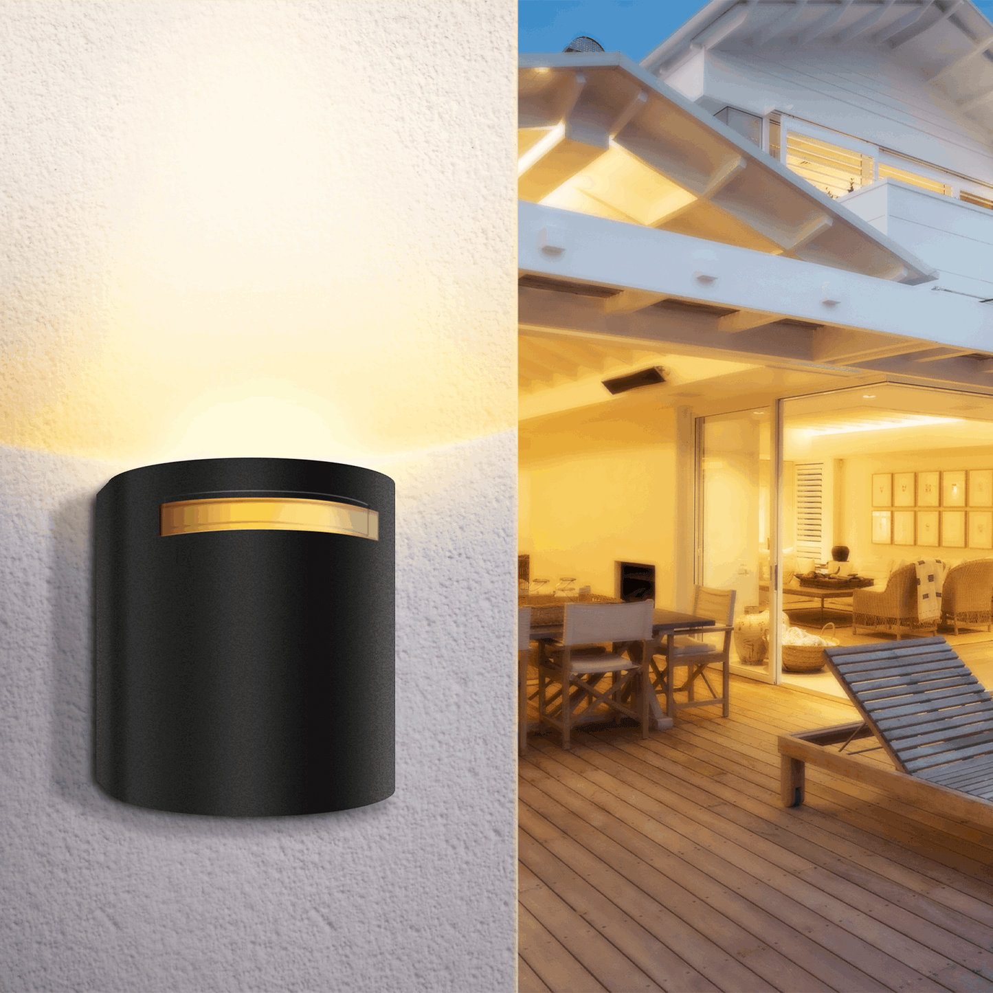 Buitenlamp rond zwart | enkele GU10 lampvoet voor één spot | waterdicht IP54