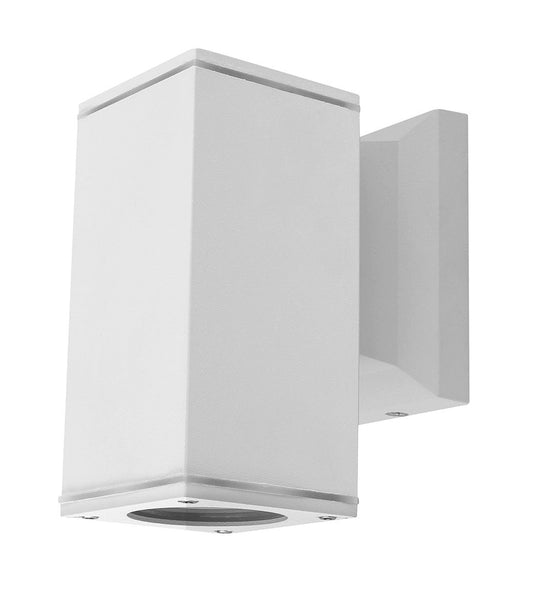 Buitenlamp vierkant wit | enkele GU10 lampvoet voor één spot | waterdicht IP65