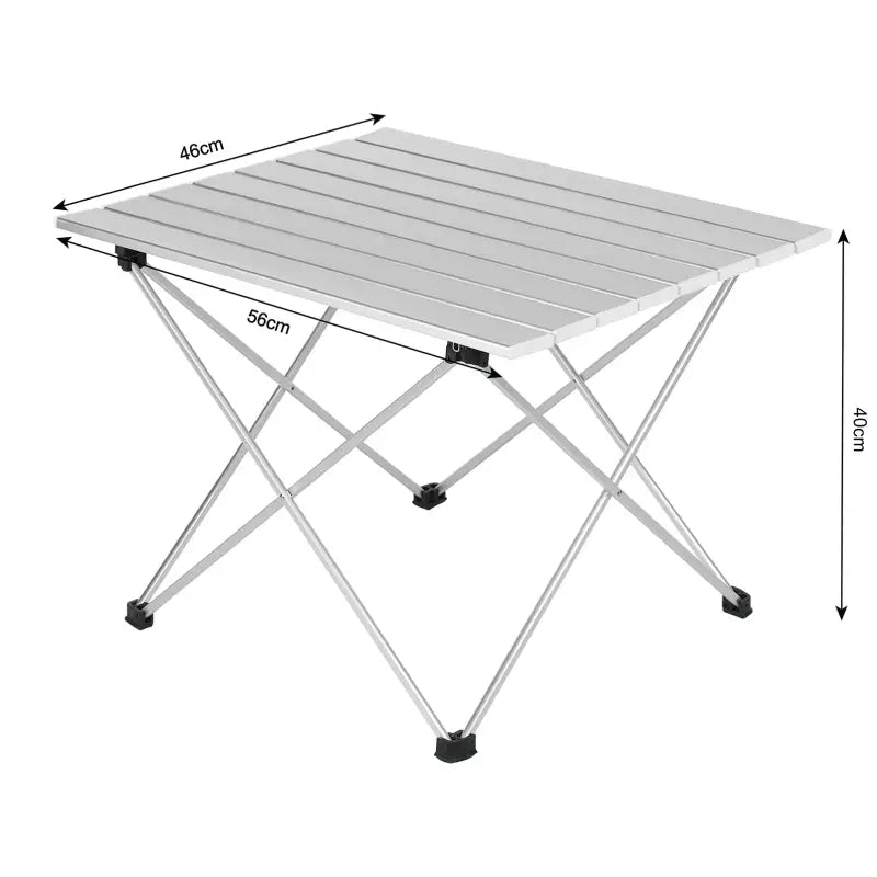 BukkitBow - Aluminium Campingtafel - Opvouwbaar - Antislip Pootjes - Compact Formaat - Inclusief Draagtas
