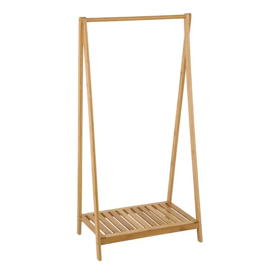 BukkitBow - Bamboe Kledingrek / Kaptstok - Natuurlijke Kleur - Sterke Opslagcapaciteit - Eenvoudig en Praktisch - 60x35x120CM