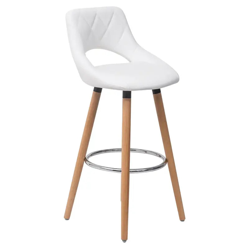 BukkitBow - Barkruk - Linnen/Stof of Synthetisch Leer met Massief Houten Onderstel - Ergonomisch en Duurzaam - Zithoogte: 70cm
