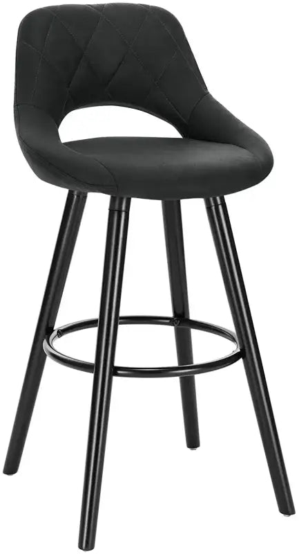 BukkitBow - Barkruk - Linnen/Stof of Synthetisch Leer met Massief Houten Onderstel - Ergonomisch en Duurzaam - Zithoogte: 70cm
