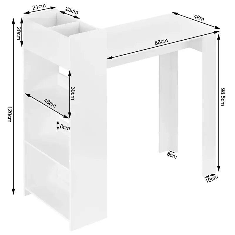 BukkitBow - Bartafel met Opslag - Stevig en Multifunctioneel - Met planken en Bakken