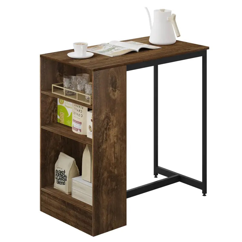 BukkitBow - Bartafel met Planken en Kast/Opbergruimte voor Glazen - 91X49X91CM