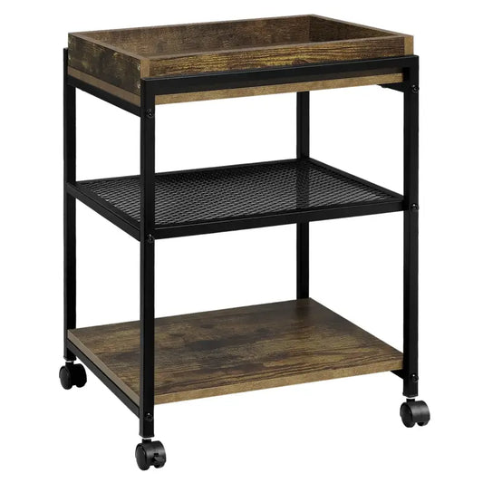 BukkitBow - Bijzettafel met Afneembaar Dienblad - Rollende Opslagkar