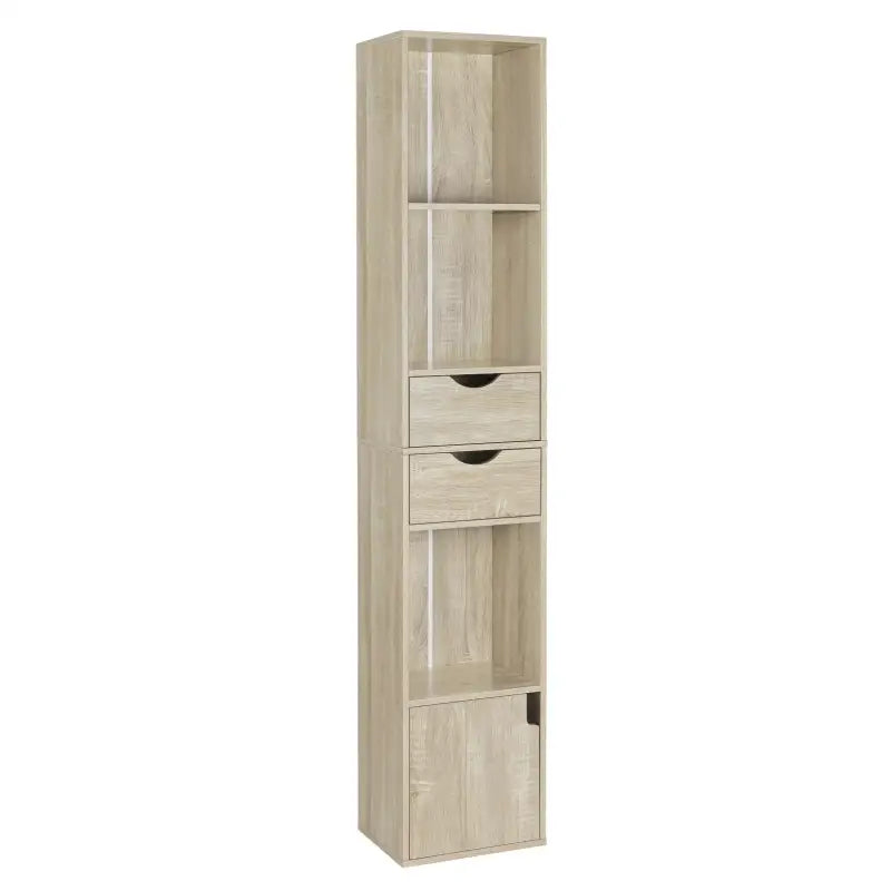 BukkitBow - Boekenkast met 3 Vakken en 2 Lades - Ruimtebesparend - 30x158x24cm