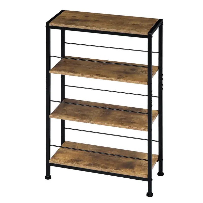 BukkitBow - Boekenkast / Rek / Nisplanken - 4 Niveaus - Staande Kast - Metalen Frame - 50x78x20cm