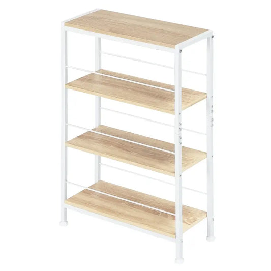 BukkitBow - Boekenkast / Rek / Nisplanken - 4 Niveaus - Staande Kast - Metalen Frame - 50x78x20cm