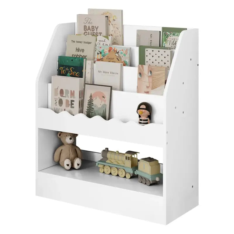 BukkitBow - Boekenkast voor Kinderen - Boekenkast met 5 Compartimenten - Speelgoedkast kind - Opbergkast voor Speelkamer - (70x80x30CM)