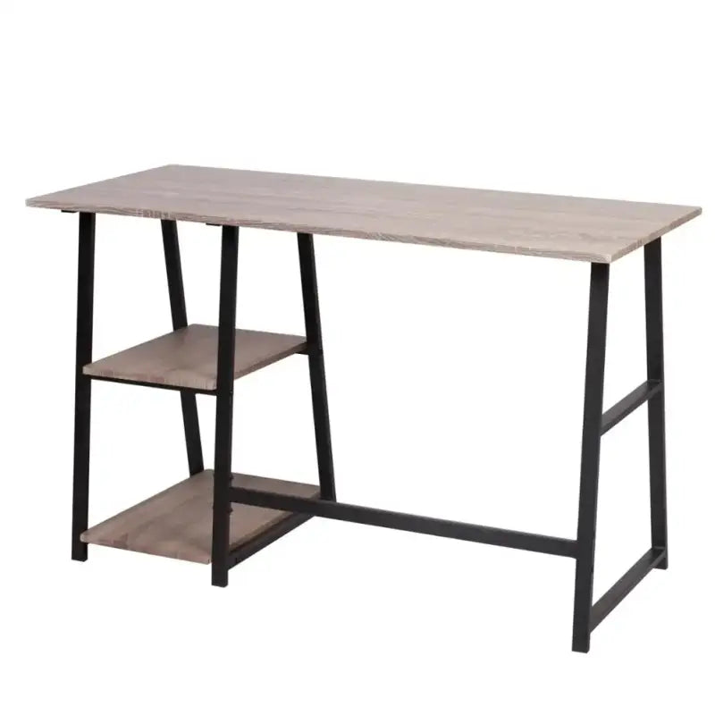 BukkitBow - Bureau met 2 Planken Opbergruimte - Spaanplaat Tafelblad - Metalen Frame - 120x50cm Werkstation