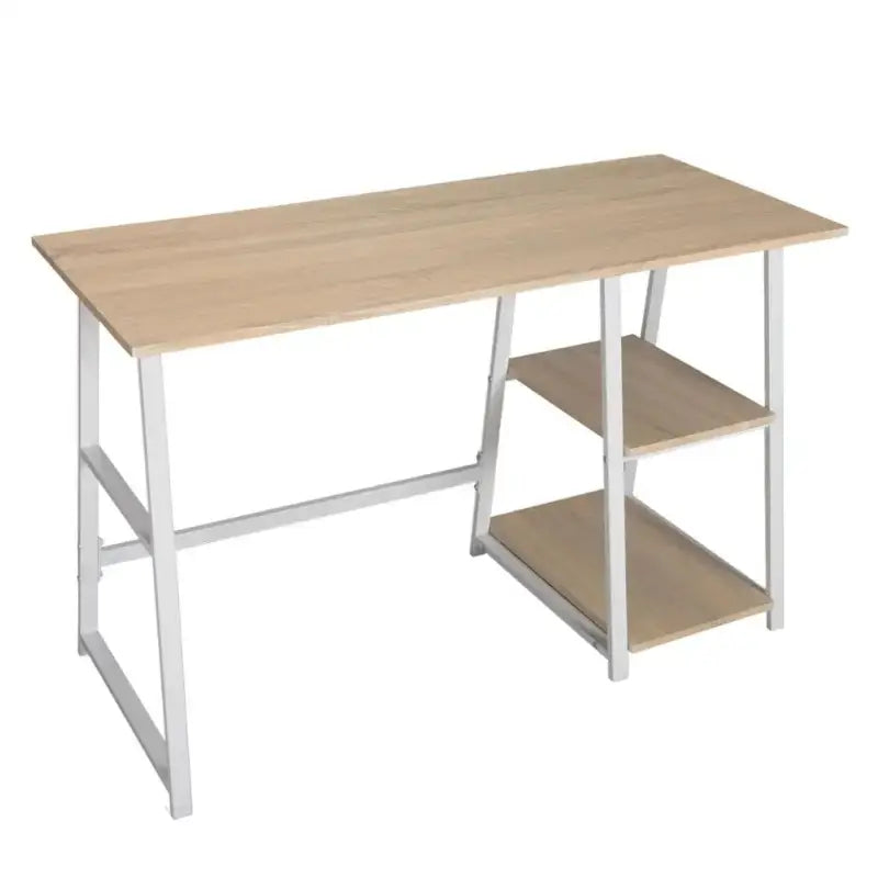 BukkitBow - Bureau met 2 Planken Opbergruimte - Spaanplaat Tafelblad - Metalen Frame - 120x50cm Werkstation