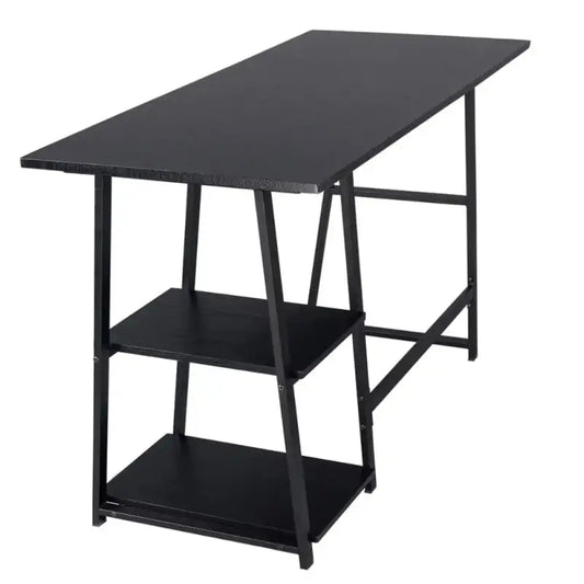 BukkitBow - Bureau met 2 Planken Opbergruimte - Spaanplaat Tafelblad - Metalen Frame - 120x50cm Werkstation