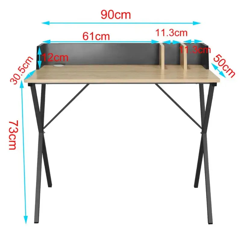 BukkitBow - Bureau / Werkplek met Achterschot en Kabelgoot Inkeeping (90C50X73CM)