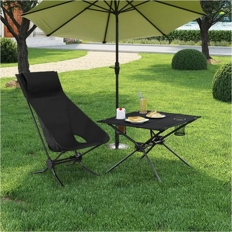 BukkitBow - Campingtafel - Set met Opberghoes - Metaal en Oxford-stof - Opvouwbaar - Lichtgewicht