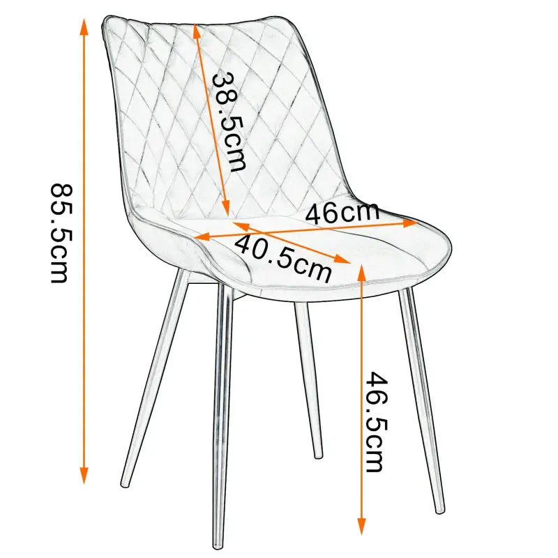 BukkitBow - Comfortabele Eetkamerstoelen - Stevig en Ergonomisch Design - met Vloerbescherming - 85,5CM Hoog