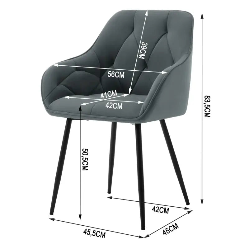 BukkitBow - Comfortabele Eetkamerstoelen - Stevig en Stabiel - Ergonomisch Design - Veelzijdig Gebruik - 56x53x83,5CM