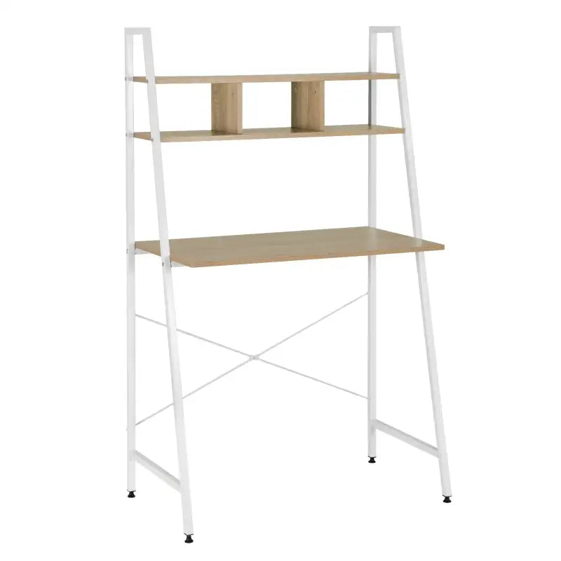 BukkitBow - Compact Bureau / Werkplek met Boven Planken voor Opslagruimte (84X46X140CM)