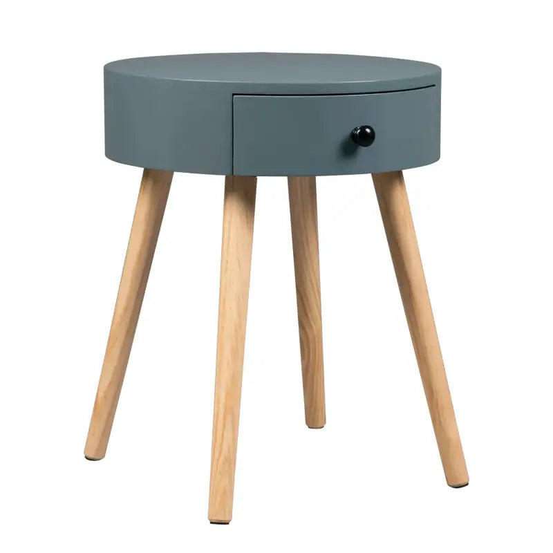BukkitBow - Compact Nachtkastje met Lade - MDF en Massief Hout - Waterbestendig en Krasvast - 38x38x48cm