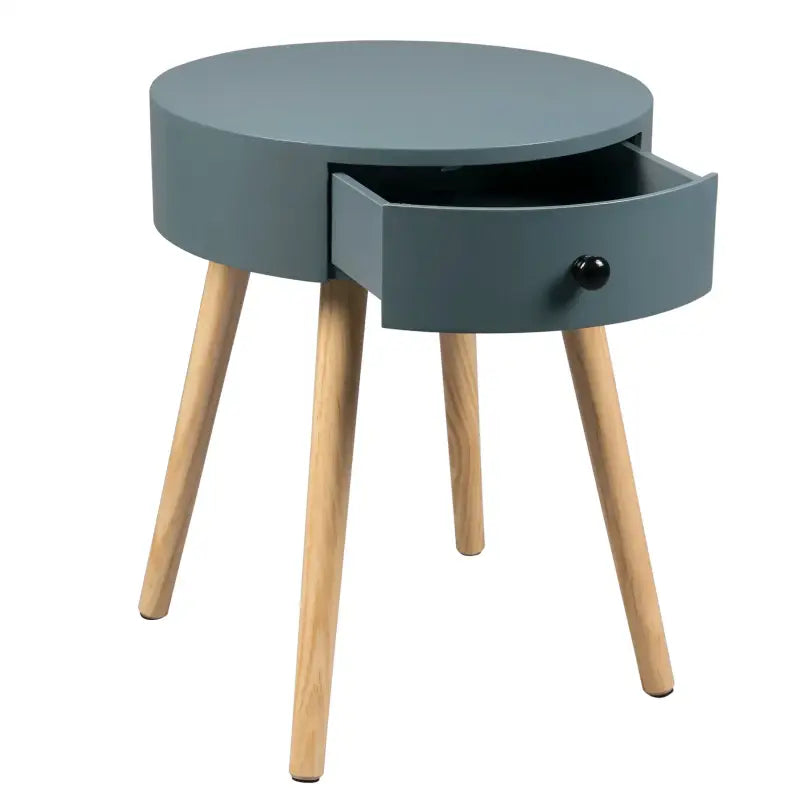 BukkitBow - Compact Nachtkastje met Lade - MDF en Massief Hout - Waterbestendig en Krasvast - 38x38x48cm