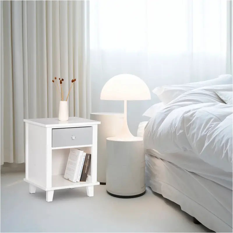 BukkitBow - Compact Nachtkastje - Waterbestendig - Met Lade en Open Compartiment - 40x34x50cm