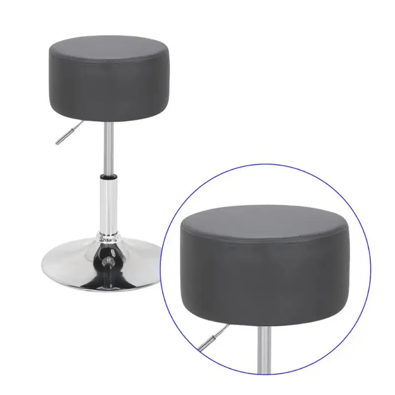 BukkitBow - Compacte Barkruk - Kunstleer-Verchroomd Staal - Ergonomisch & Verstelbaar - 100 kg Max Laadvermogen