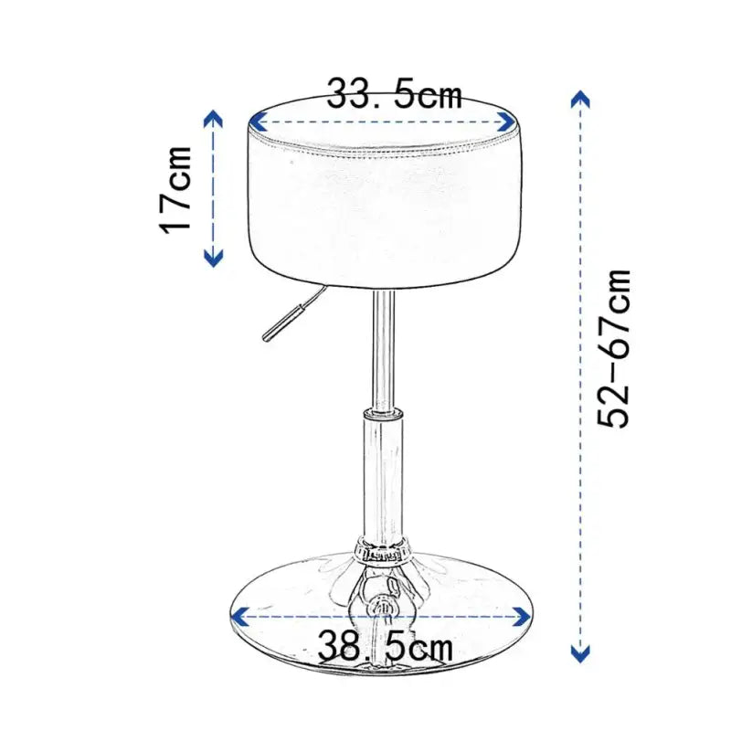 BukkitBow - Compacte Barkruk - Kunstleer-Verchroomd Staal - Ergonomisch & Verstelbaar - 100 kg Max Laadvermogen