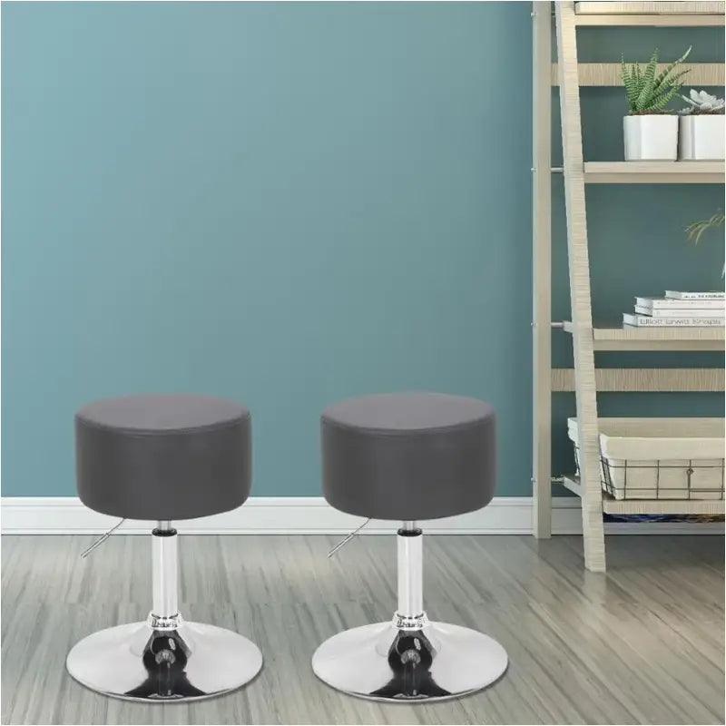 BukkitBow - Compacte Barkruk - Kunstleer-Verchroomd Staal - Ergonomisch & Verstelbaar - 100 kg Max Laadvermogen