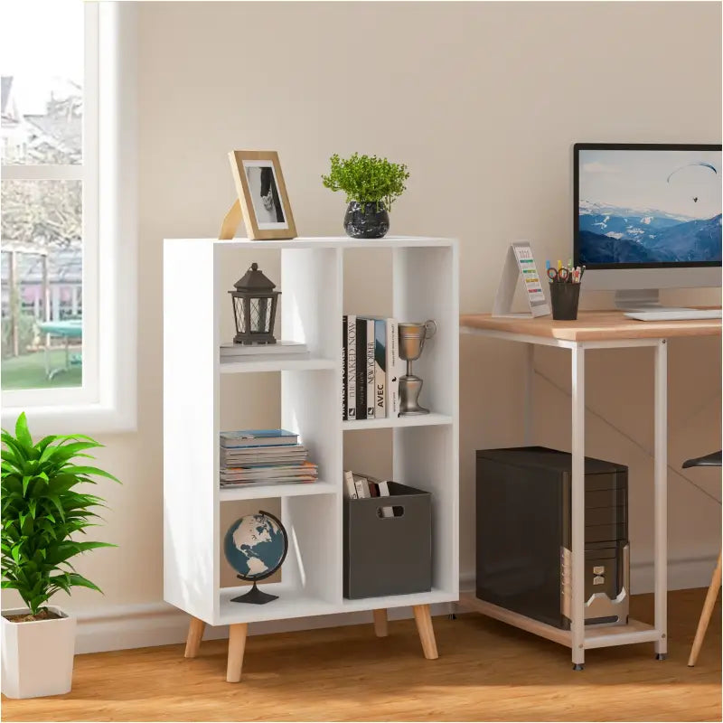 BukkitBow - Compacte Boekenkast - 5 Vakken - Ruimte-efficiënt - Sterke Planken - 30x60x95CM