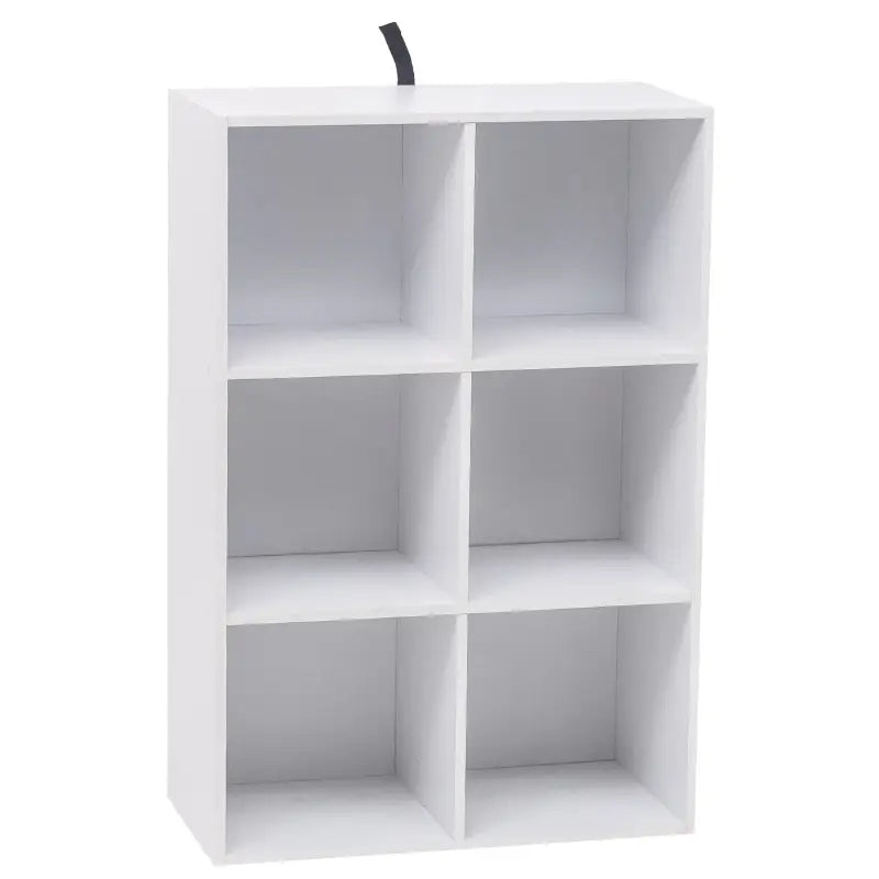 BukkitBow - Decoratieve Boekenkast met 6 Opslagkubussen - Vrijstaande Boekenplank - Ruimtebesparend Meubel