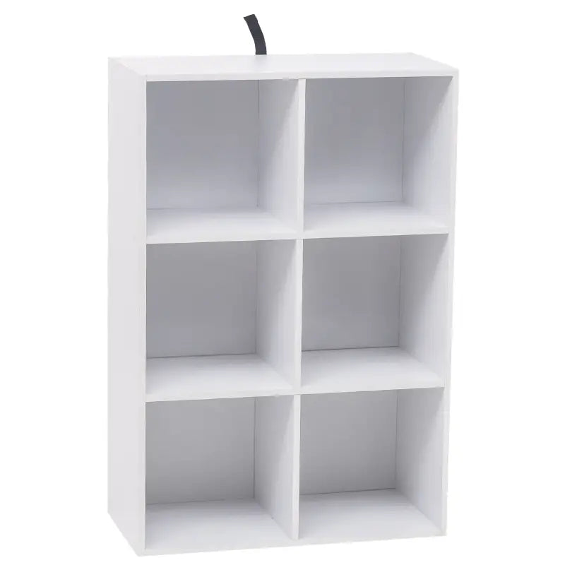 BukkitBow - Decoratieve Boekenkast met 6 Opslagkubussen - Vrijstaande Boekenplank - Ruimtebesparend Meubel