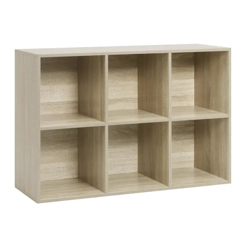 BukkitBow - Decoratieve Boekenkast met 6 Opslagkubussen - Vrijstaande Boekenplank - Ruimtebesparend Meubel