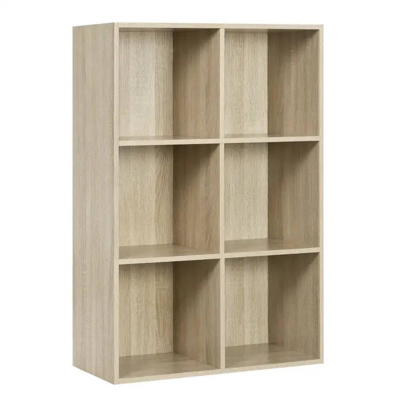 BukkitBow - Decoratieve Boekenkast met 6 Opslagkubussen - Vrijstaande Boekenplank - Ruimtebesparend Meubel