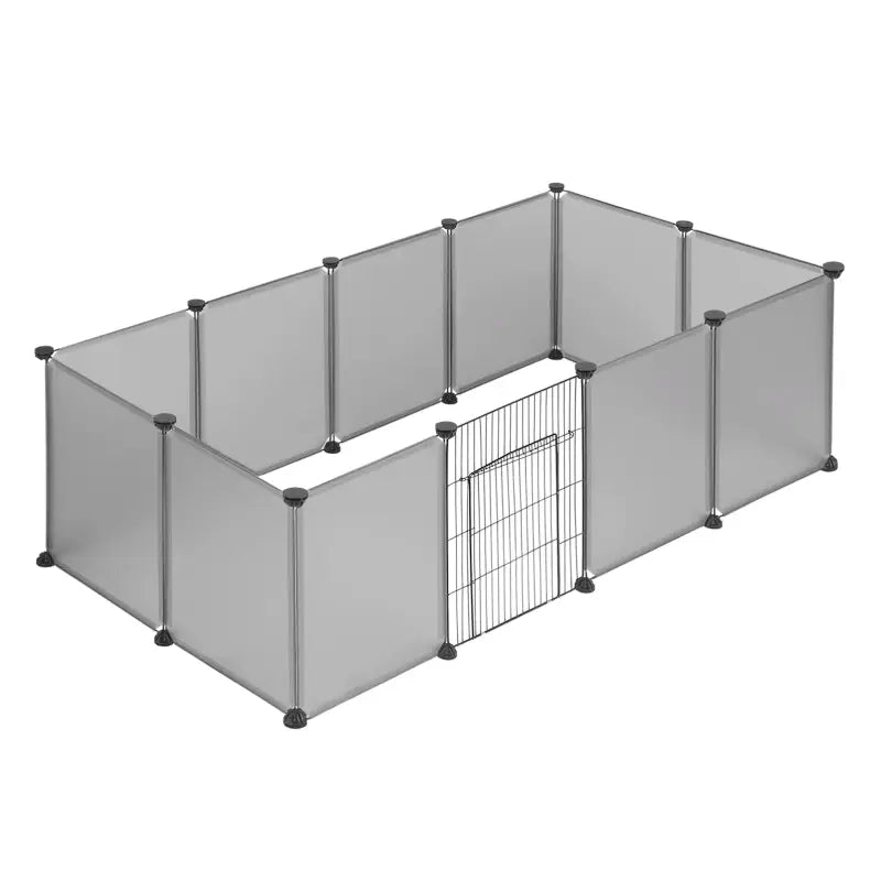 BukkitBow - Dierenren met Dichte Panelen - Ijzer & Kunststof - Veilig & Flexibel - Geschikt voor Kleine Huisdieren - 142x72x45cm