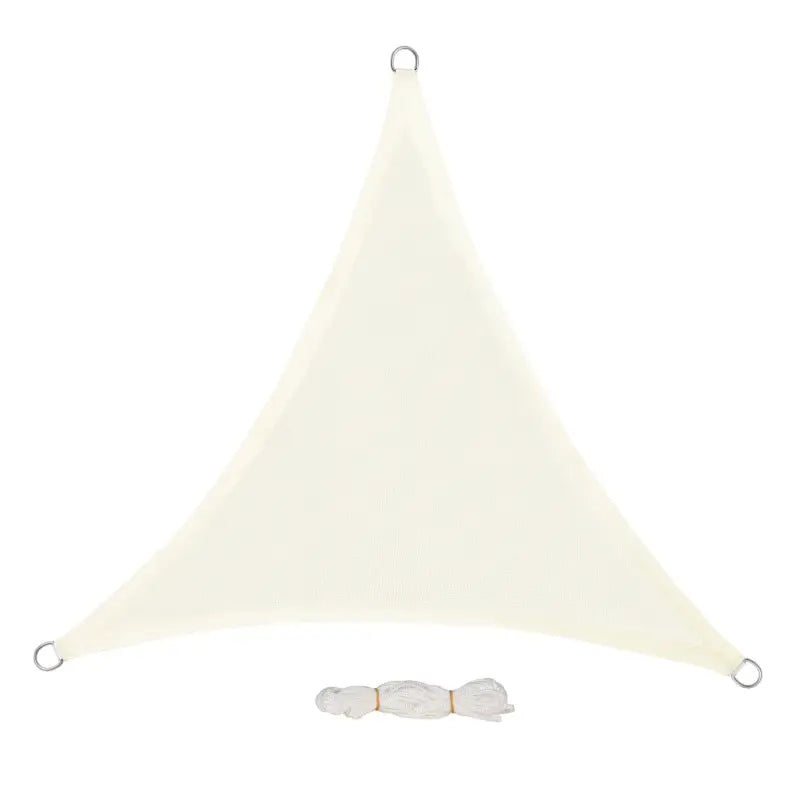 BukkitBow - Driehoekige Schaduwzeil - 180g/m² HDPE - UV-bescherming 50+ - RVS Gespen - 3 Bevestigingskoorden - Water- en Luchtdoorlatend