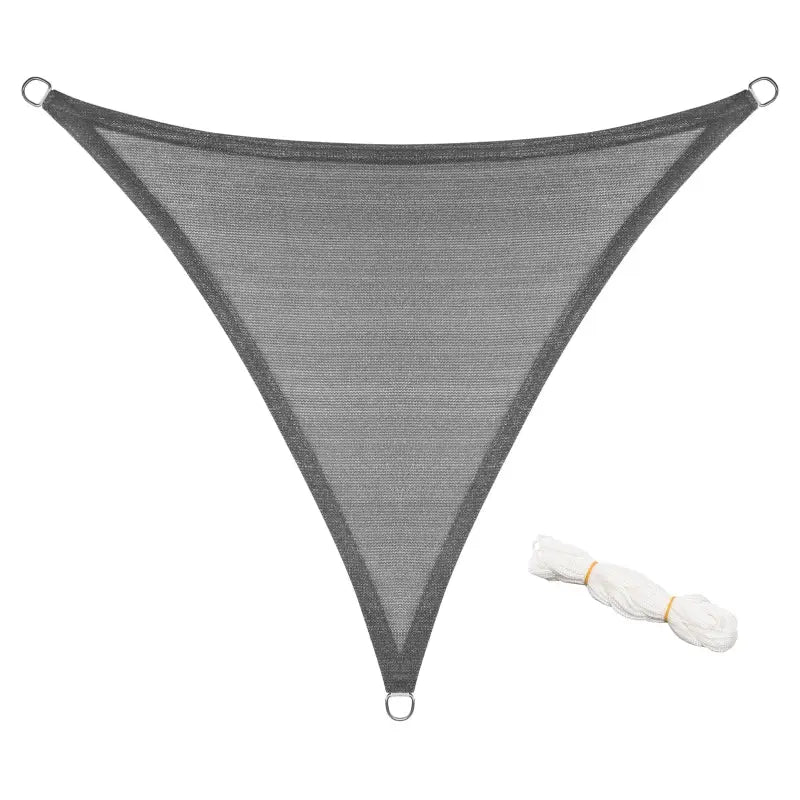 BukkitBow - Driehoekige Schaduwzeil - 180g/m² HDPE - UV-bescherming 50+ - RVS Gespen - 3 Bevestigingskoorden - Water- en Luchtdoorlatend