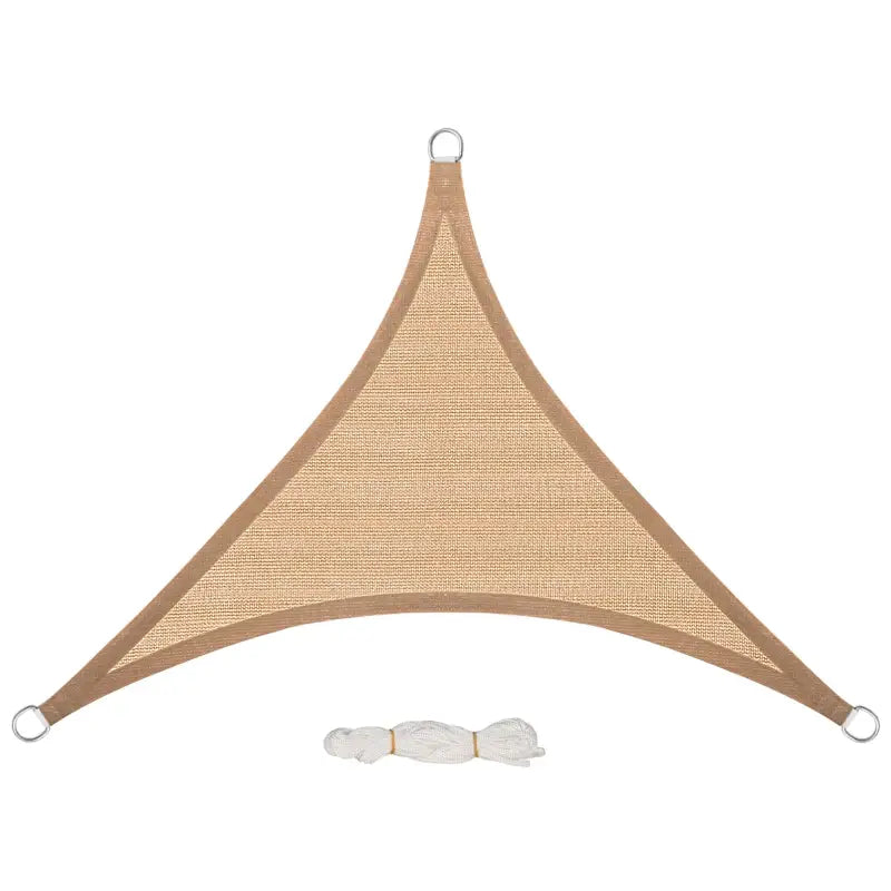 BukkitBow - Driehoekige Schaduwzeil - 180g/m² HDPE - UV-bescherming 50+ - RVS Gespen - 3 Bevestigingskoorden - Water- en Luchtdoorlatend