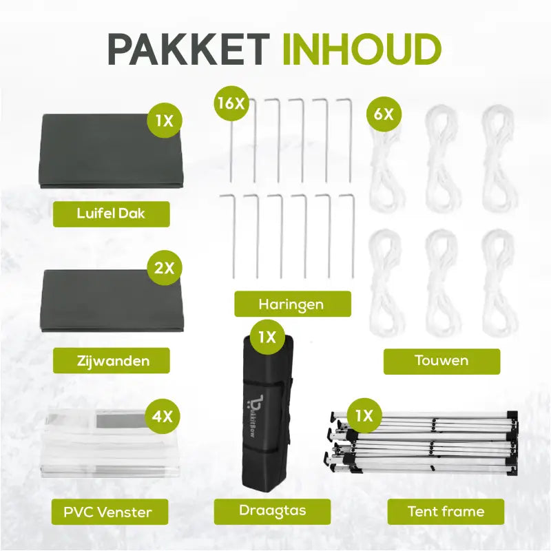 Dubbele Partytent met Zijwanden - 3x6m β Opvouwbare Tent β Waterdicht en Weersbestendig - BukkitBow