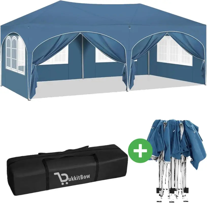 Dubbele Partytent met Zijwanden - 3x6m β Opvouwbare Tent β Waterdicht en Weersbestendig - BukkitBow