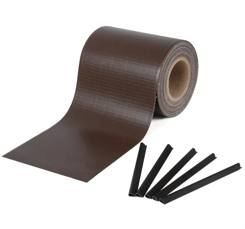 BukkitBow - Dubbelzijdig Privacyscherm- Rol met PC Folie voor Privay - UV-en Weersbestendig - 450g/m² - 35m x 19cm - Inclusief Bevestigings Clips
