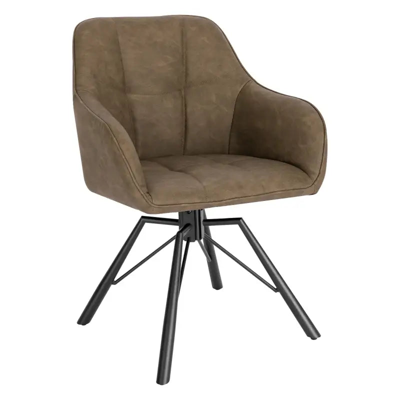 BukkitBow - Eetkamerstoel / Keukenstoel - Dik gevoerde Lederen/Fluwelen Stoel - 360 Graden Draaibaar - Zithoogte 48CM