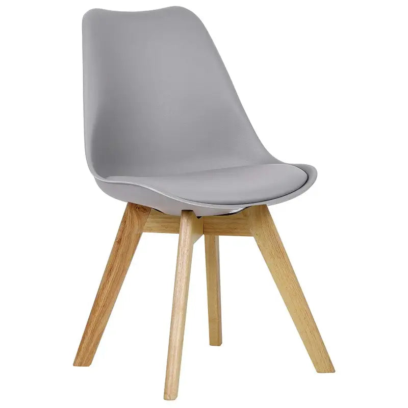 BukkitBow - Eetkamerstoel met Beukenhouten Poten - Stabiele PU Zitting voor Comfort - Veelzijdig in Gebruik - Zithoogte: 42CM