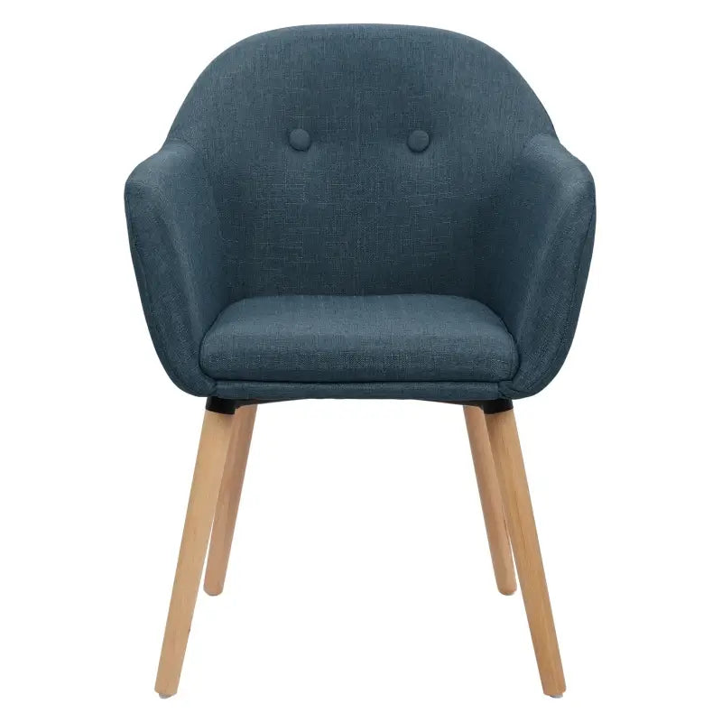 BukkitBow - Eetkamerstoel van Linnen of Fluweel - met Massief Houten Poten - Ergonomisch en Veelzijdig - Zithoogte: 45CM