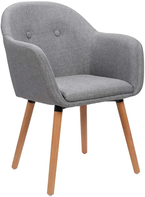 BukkitBow - Eetkamerstoel van Linnen of Fluweel - met Massief Houten Poten - Ergonomisch en Veelzijdig - Zithoogte: 45CM